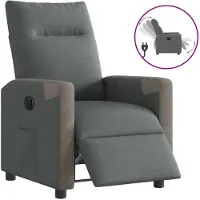 vidaXL Fauteuil elektrisch verstelbaar stof donkergrijs