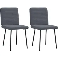 vidaXL Eetkamerstoelen 2 st fluweel donkergrijs