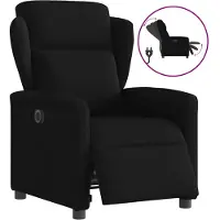 vidaXL Fauteuil verstelbaar elektrisch stof zwart