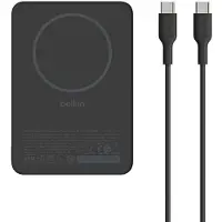 Belkin Boostcharge Slim Magnetische Powerbank 5.000 Mah 75w Incl. Magsafe-accessoire - Zwart