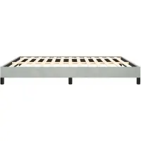 vidaXL Bedframe zonder matras lichtgrijs California King fluweel