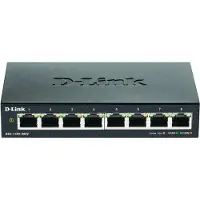 D-Link DGS-1100-08V2/E (8 Havens), Netwerkschakelaar, Zwart