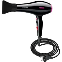 SOKANY , Föhn 2400W met Warme / Koude Lucht en Concentrator, Zwart
