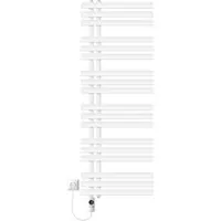 LuxeBath elektrische badkamer radiator Ijzer EM 500x1400 mm wit met verwarmingselement 900W thermostaat digitaal display, handdoekradiator elektrische handdoekwarmer paneelradiator design radiator