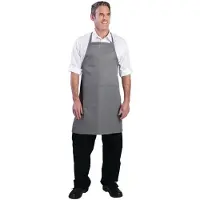 Chef Works halterschort grijs
