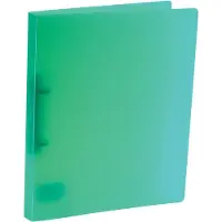 Bronyl ringmap, voor ft A4, uit PP, 2 D-ringen van 15 mm, transparant groen - 3 stuks