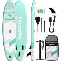 LifeGoods SUP Board - Allround Compact - 100 KG Draagkracht - Opblaasbaar - Compleet SUP pakket - Pastelgroen