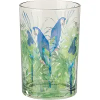 J-Line theelichthouder Papegaai - glas - groen/blauw - large