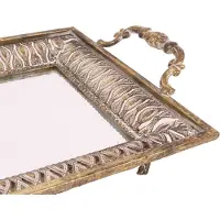 Baroque - Decoratief dienblad - Dienblad ijzer 46 cm - 8x46x23 - Iron