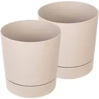 Kadax Bloempot met standaard AURA 145 gerecycled - beige