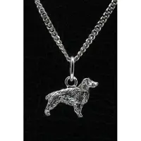 MOOYE ® - Collectie Zilveren Engelse cocker spaniel ketting hanger - klein