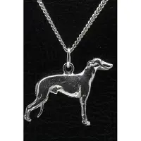MOOYE ® - Collectie Zilveren Whippet ketting hanger - groot