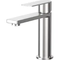 CECIPA MAX Wastafelkraan met Vervangbare Perlator - Mengkraan Warm en Koud Water - Eéngreeps - Geborsteld