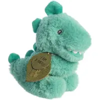 Aurora Draak Ryker | ebba Baby Eco | | Knuffels | Groen Turqoise | Speciaal voor Baby's | Rammelaar | Dragon | 15 cm