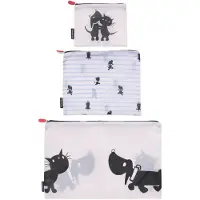 HEMA Takkie en Siepie ritstasjes S+M+L - 3 stuks (multi)