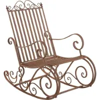 CLP Metalen schommelstoel Smile - Bruin, antiek model