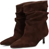 POSH by Poelman Enkellaarsjes chocoladebruin