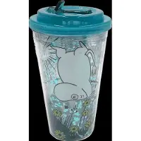 Puckator Beker Dubbelwandig - Moomin - Blauw&Transparant - Duurzaam Ecozen - 500ml - 17,5x10x10cm