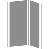 Vente-unique Set van twee douchewandpanelen inclusief profielen - 2x L90cm x H210 cm