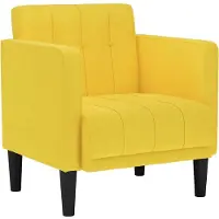 vidaXL Fauteuil met armleuningen Lichtgeel 53 cm Stof