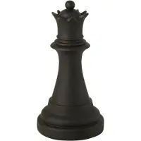 J-Line decoratie Schaakstuk Koningin - polyresin - zwart