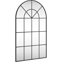 vidaXL Wandspiegel boog 60x100 cm ijzer zwart