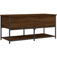 vidaXL Opbergbankje 100x42,5x47 cm bewerkt hout bruin eikenkleur