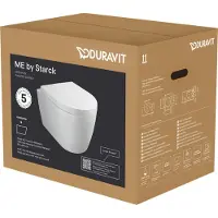 Duravit ME by Starck compact hangtoilet randloos incl. softclose toiletbril met glans wit