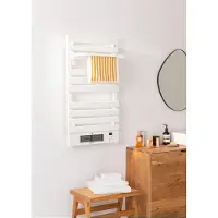 Create - Elektrisch verwarmd handdoekenrek met WiFi 500/1500W - Wit - Met legbord 3 spijlen - WARM TOWEL PRO