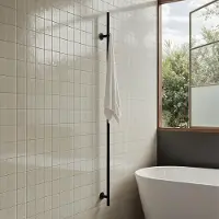 Create - 1 stangen - Elektrische handdoekverwarmer 60W/120W - Zwart - WARM TOWEL TUBE