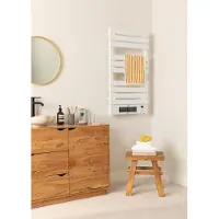 Create - Elektrisch verwarmd handdoekenrek met WiFi 500/1500W - Wit - Zonder plank - WARM TOWEL PRO