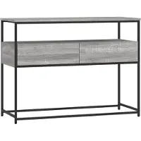 vidaXL Wandtafel 100x40x75 cm bewerkt hout grijs sonoma eikenkleurig