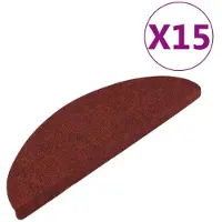 vidaXL Trapmatten zelfklevend 15 st 56x17x3 cm rood