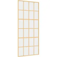 vidaXL Schuifdeur 90x205 cm helder ESG-glas en aluminium goudkleurig
