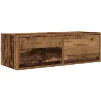 vidaXL TV-meubel 80x31x25,5 cm bewerkt hout oud houtkleurig