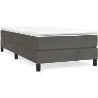 vidaXL Boxspringbedframe, donkergrijs, 90x200 cm, fluweel