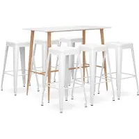 vidaXL 7-delige Barset wit
