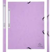 Exacompta 25x AQUAREL - Elastomap in glanskarton 400g/m2 - A4 - Mauve - 55535E