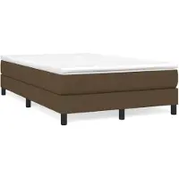 vidaXL Boxspring bed 120x200 cm stof donkerbruin