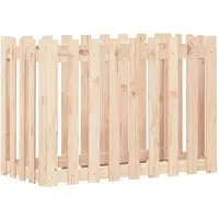 vidaXL Hoge plantenbak met lattenomheining-design, 100x50x70 cm, massief hout, grenen