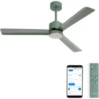 Create - Stille plafondventilator 40W met licht - Sage - Ø132cm - WIFI + Afstandsbediening - WIND MODERN