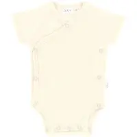 Day Overslagromper Korte Mouw Rib - Mt. 74/80 - Cream