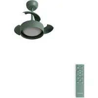 Create - Stille plafondventilator met intrekbare bladen (Ø55cm) - Met licht LED - Met Afstandsbediening - 6 snelheden - Programmeerbaar -WIND CLEAR LAMP