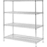 Vogue Stalen Voorraadrek | 4 Schappen | 183x60 cm