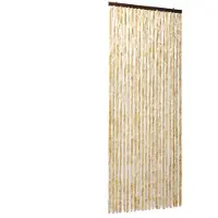 vidaXL Vliegenhor met gordijn, beige, 100x200 cm, chenille