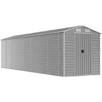 vidaXL Tuinhuis, lichtgrijs, 191 x 810 x 198 cm, verzinkt staal