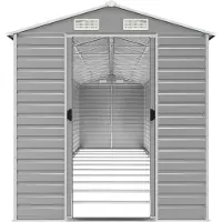 vidaXL Tuinhuis, lichtgrijs, 191 x 980 x 198 cm, verzinkt staal