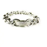 Sophie Armband in zilver met schakels en cubic zirconia