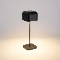 Ks Verlichting Draadloze Tafellamp Oplaadbaar - Cabo - Antraciet - 30cm - Bureaulamp - LED - Touch - Dimbaar