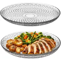 Kadax glazen bord  30 cm, 1 stuk, rond bord van helder glas, glazen serveerbord, ideaal als taartbord, dessertbord of dinerbord